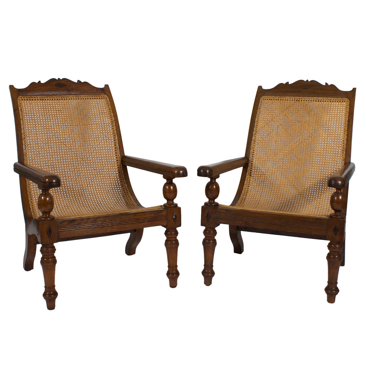 Pair of British Colonial Planters or Plantation Chairs at 1stDibs planters chairs, british