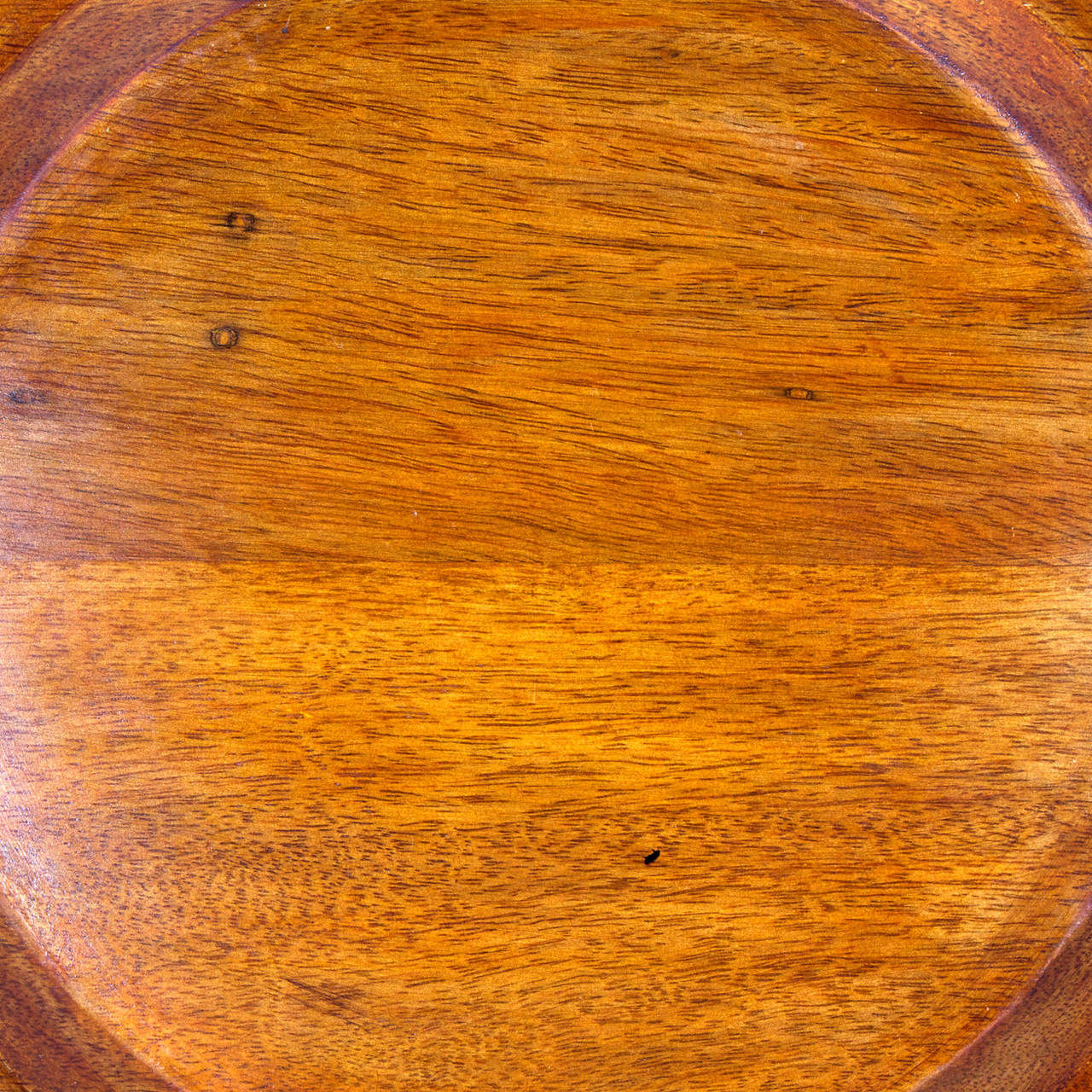 Mid-20th Century Set of Six Turned Wood Charger or Service Plates