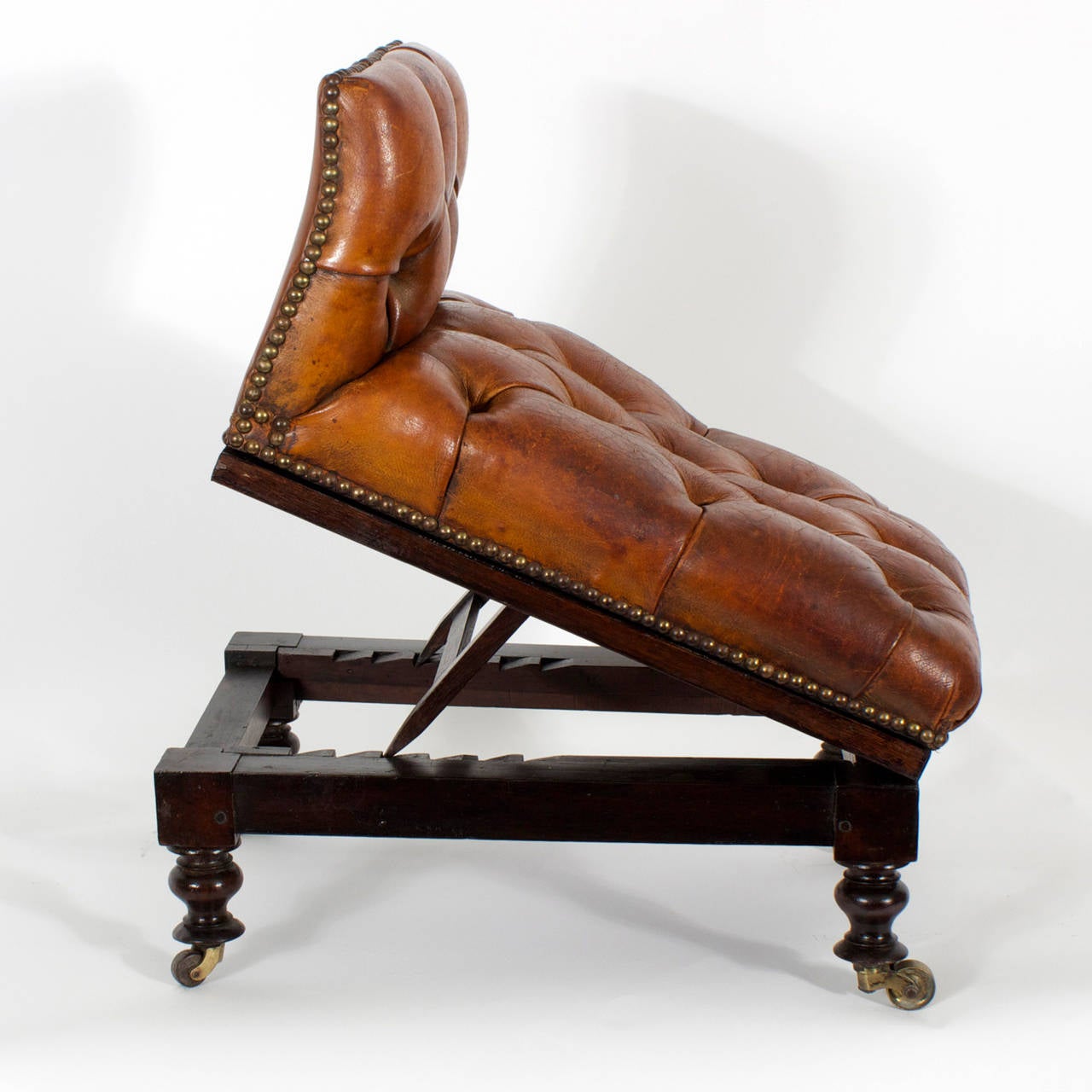 leather foot bench