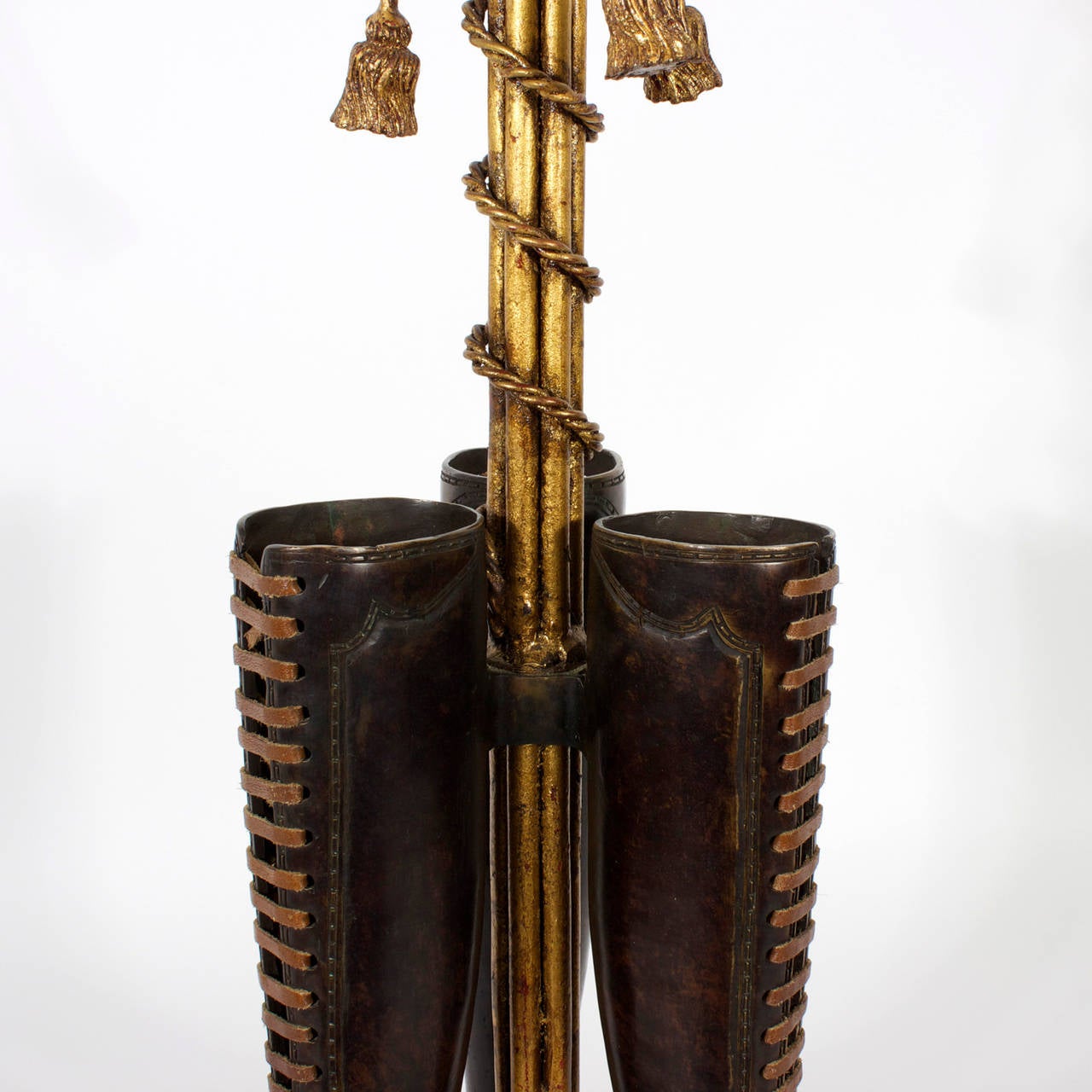 Whimsical 3 Boot Umbrella Stand In Excellent Condition In Palm Beach, FL