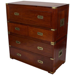 Vintage Modern Take on a Campaign Style Secretary Chest