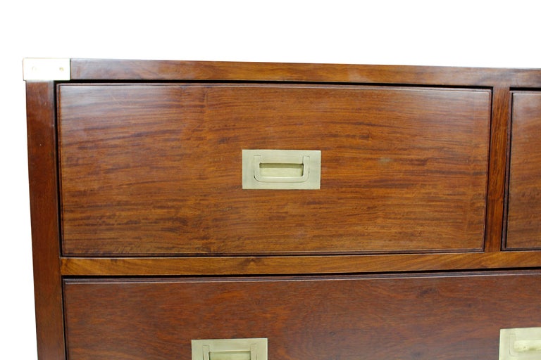 Hong Kong A Campaign Style Double Dresser or Sideboard