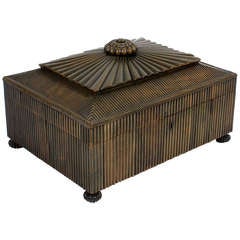 Anglo Indian Bone Sewing Box Antique Anglo Indian Bone Sewing Box