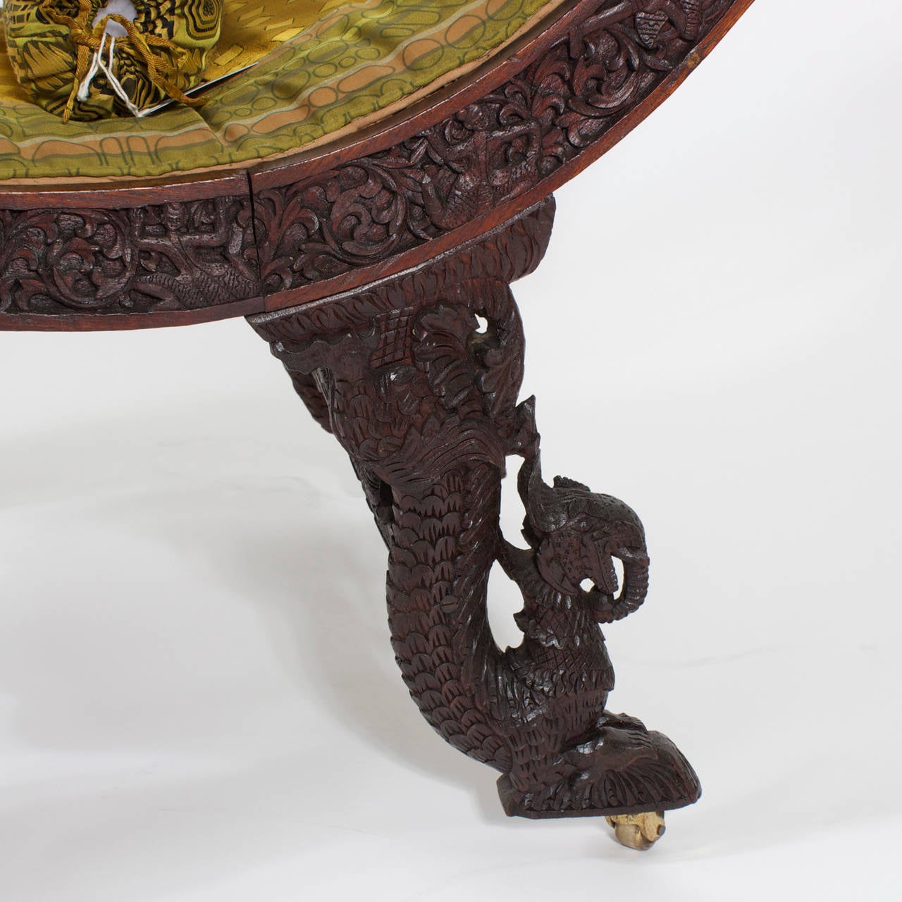 19th Century Anglo-Indian Carved Plantation or Planters Chair 3