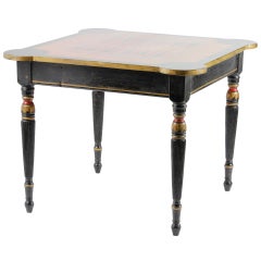 19th C. Painted Backgammon or Games Table