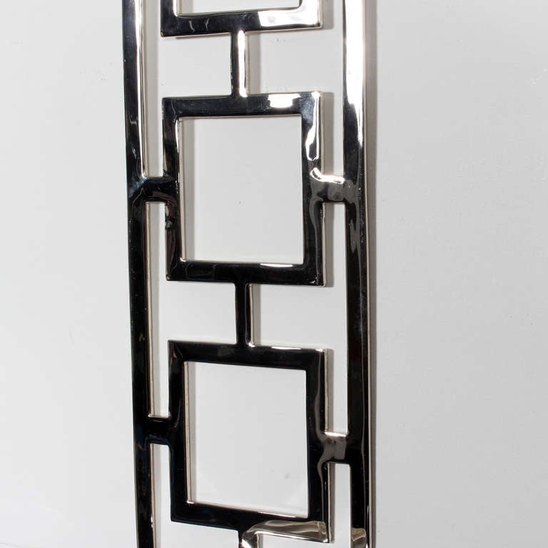 American Pair of Custom Chrome Plated Brass Wall Sconces