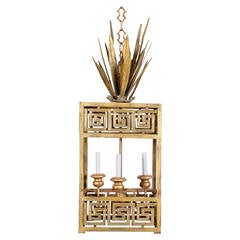 Regency Style Gilt Metal Lantern Chandelier or Light Fixture 2