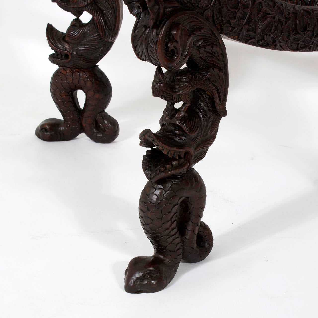 19th Century Anglo-Indian Carved Console Table 4