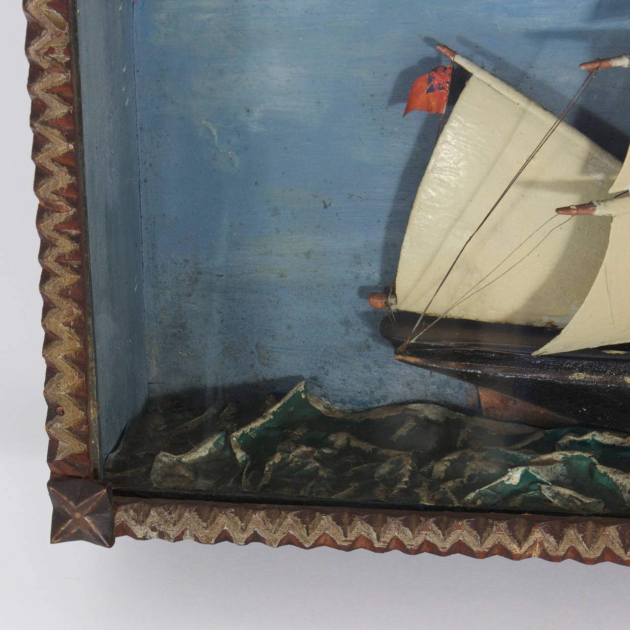 19th Century 19th C. English Sailing Ship Diorama