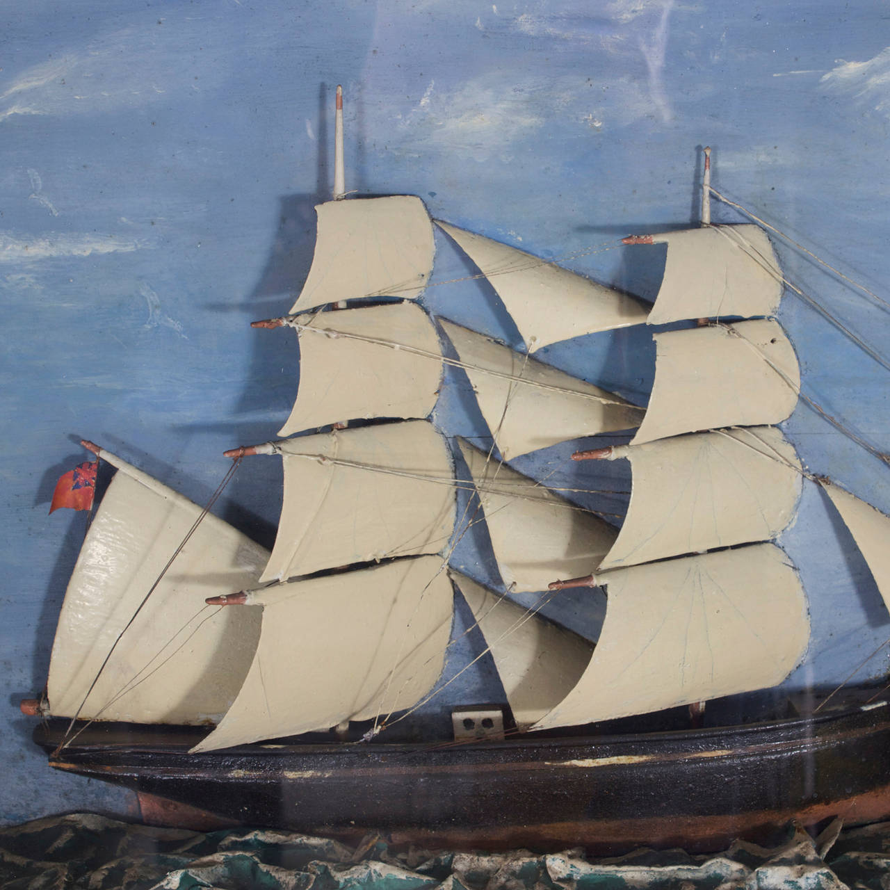 19th C. English Sailing Ship Diorama 2
