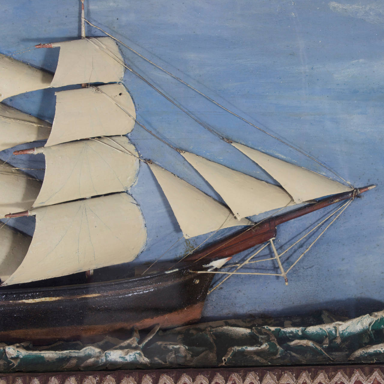 19th C. English Sailing Ship Diorama 3