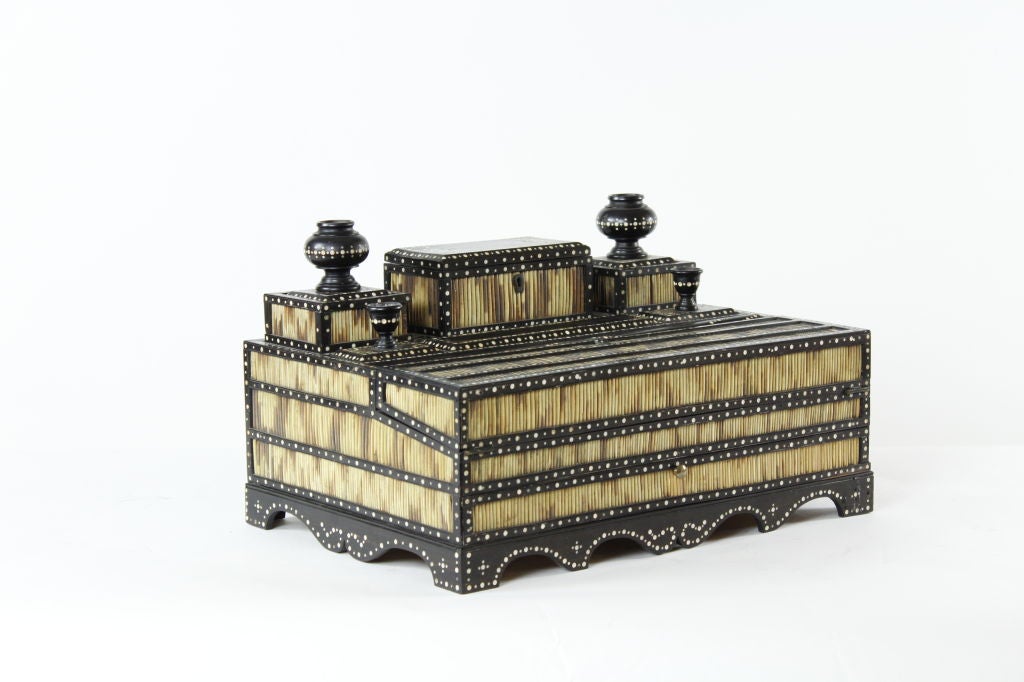 Large, Rare and Outstanding Quill Box, Writing Slope