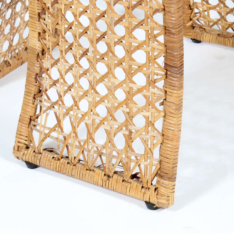 Set of 6 Modern Design Cane or Wicker Side Chairs 4