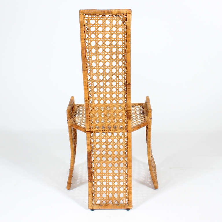 Set of 6 Modern Design Cane or Wicker Side Chairs 3