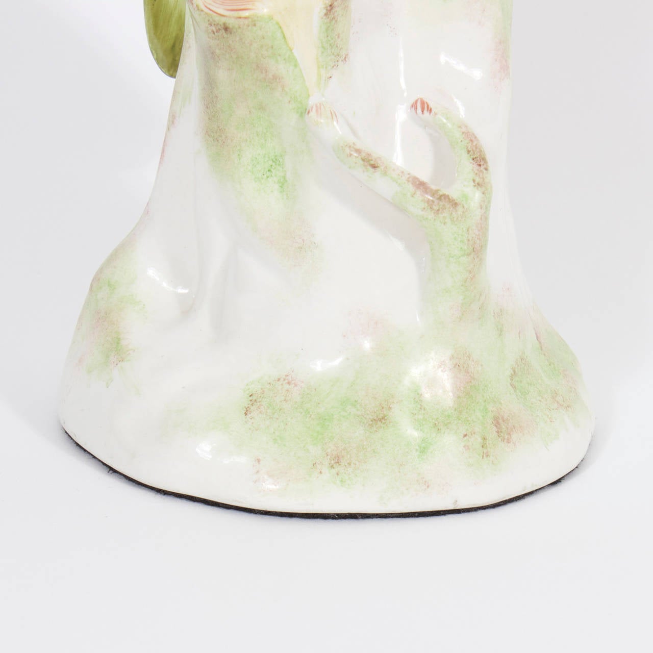 Italian Porcelain Parrot on Tree Trunk 1