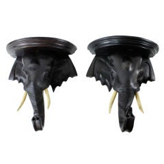 Pair of Elephant Wall Brackets or Sconces