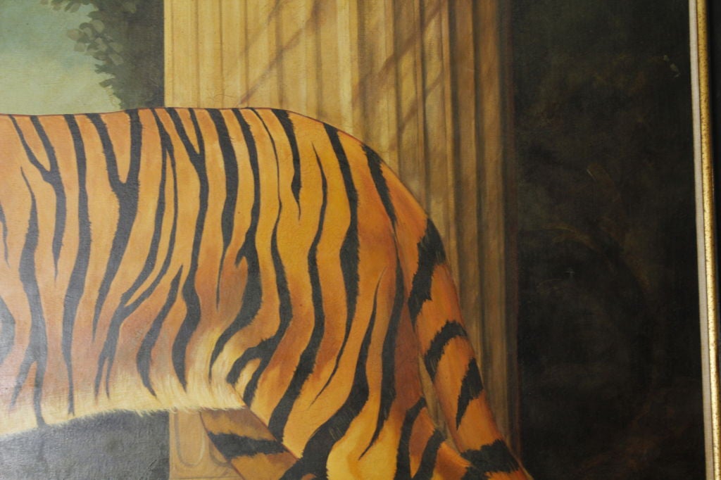 Huge Stunning Tiger Painting by William E. Skilling 1