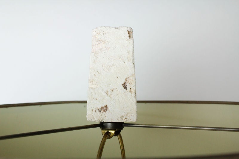 Three-Part Coquina Stone Floor Lamp 1