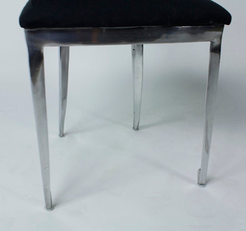 Set of 6 Custom Aluminum Biedermeier Style Dining Chairs 1