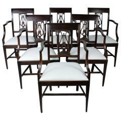 Set of Six 19th Century Neoclassical Style Armchairs 7