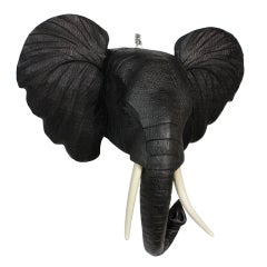 Large Carved Elephant Head