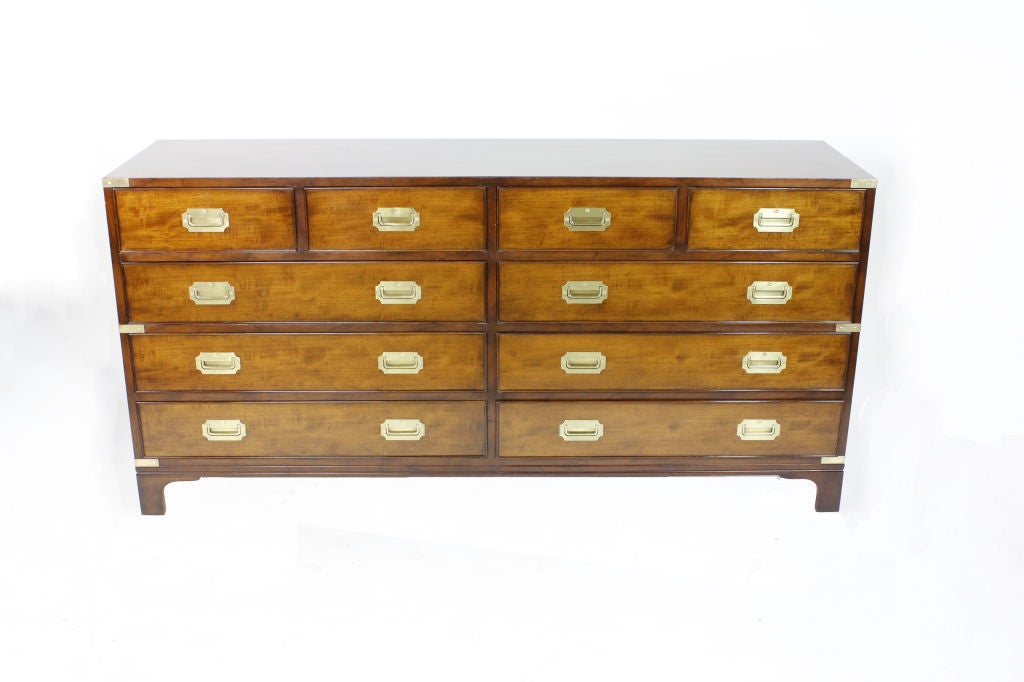 American Campaign Style Double Dresser or Sideboard by Beacon Hill