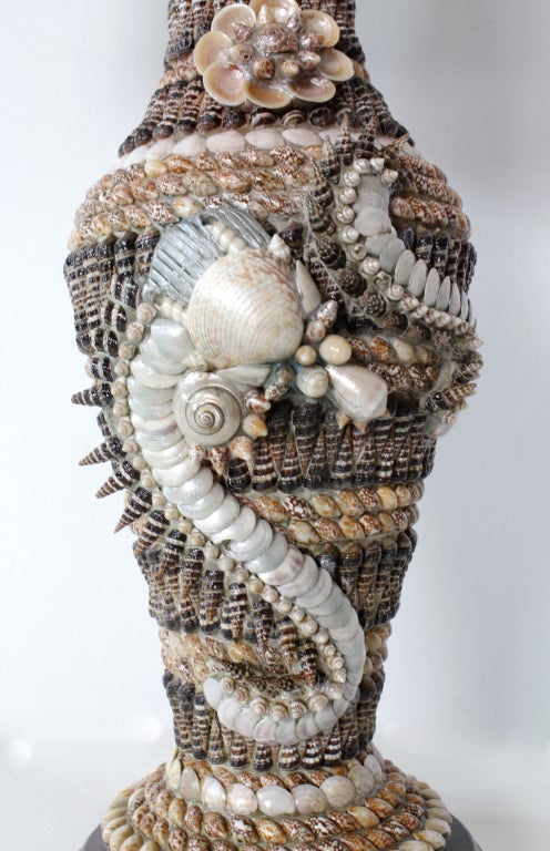 Pair of Vintage Seashell Lamps 1