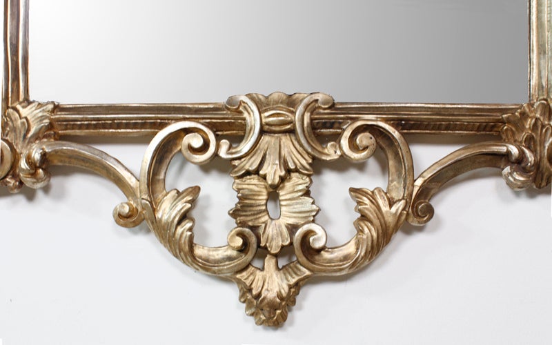 Mid-20th Century Chinese Chippendale Giltwood Mirror For Sale