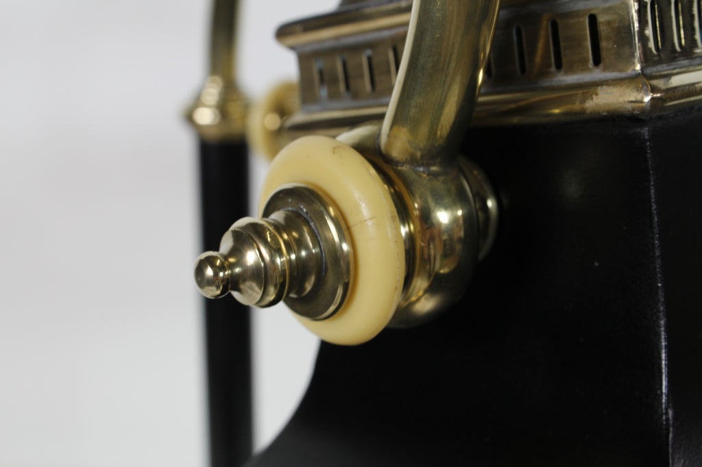 A Large Rectangular Shaped Brass Desk Lamp with Fist 1