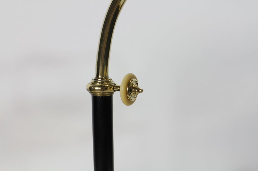 A Large Rectangular Shaped Brass Desk Lamp with Fist 3