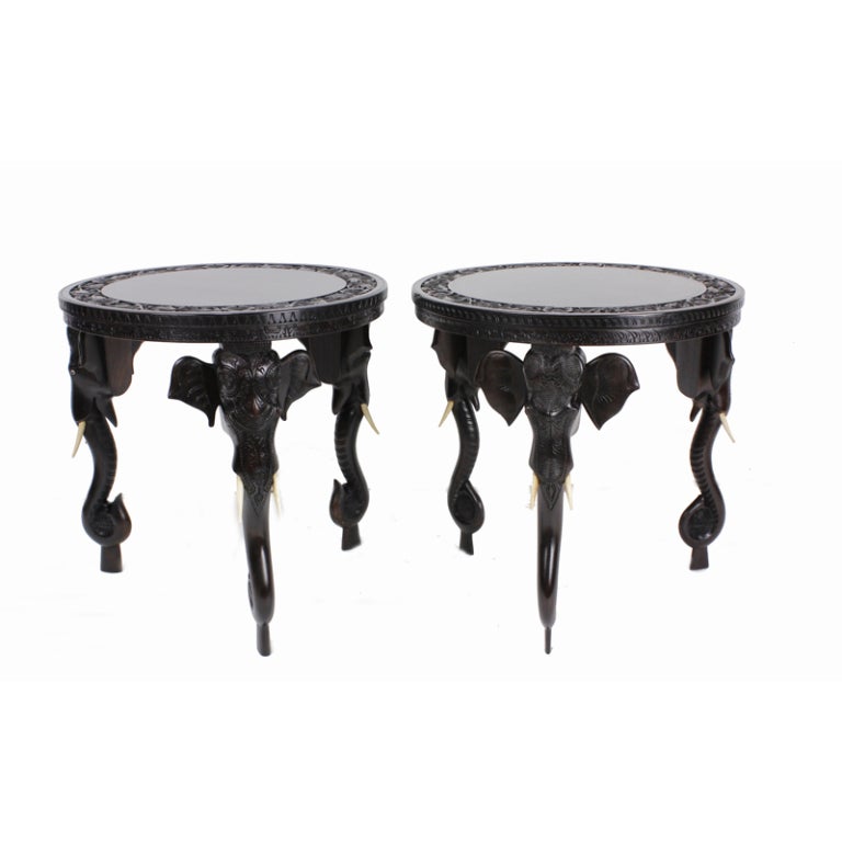 A Pair of Anglo Indian Carved Tables