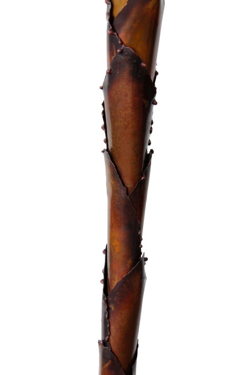 Custom Copper Palm Tree Floor Lamp 3