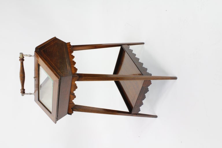 Edwardian Rosewood Vitrine or Show Case with Carrying Handle