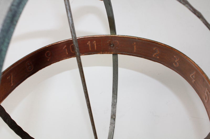 Seahorse Aluminum, Copper and Iron Armillary or Sundial 2