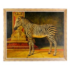Huge Decorative Zebra Painting by Skilling