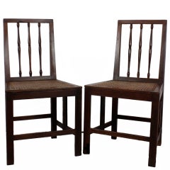 Pair of Early 19th Century Mahogany Campaign Side Chairs