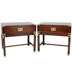 Pair of Campaign Syle Low Tables