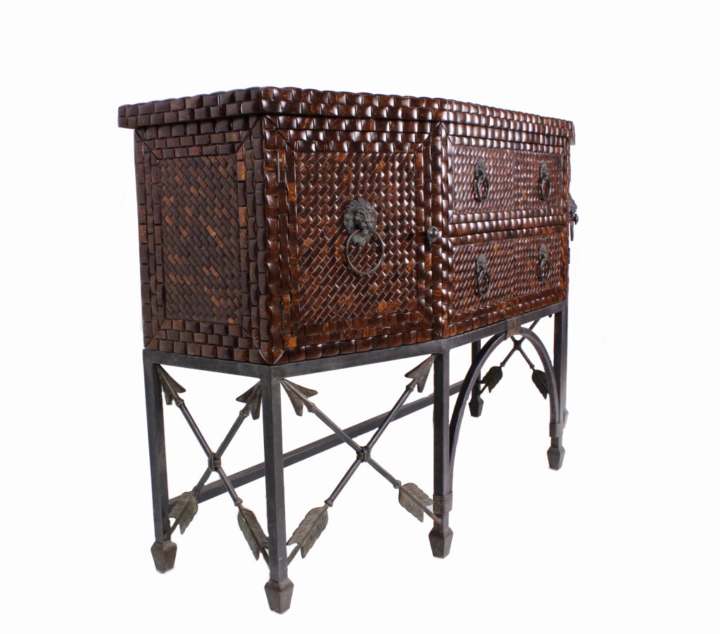 20th Century Coconut Shell, Iron and Copper Sideboard by Maitland Smith