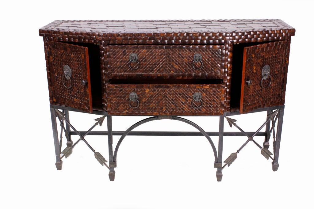 Coconut Shell, Iron and Copper Sideboard by Maitland Smith 4