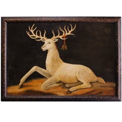 Large Elk Portrait, Original Painted Frame, by William Skilling