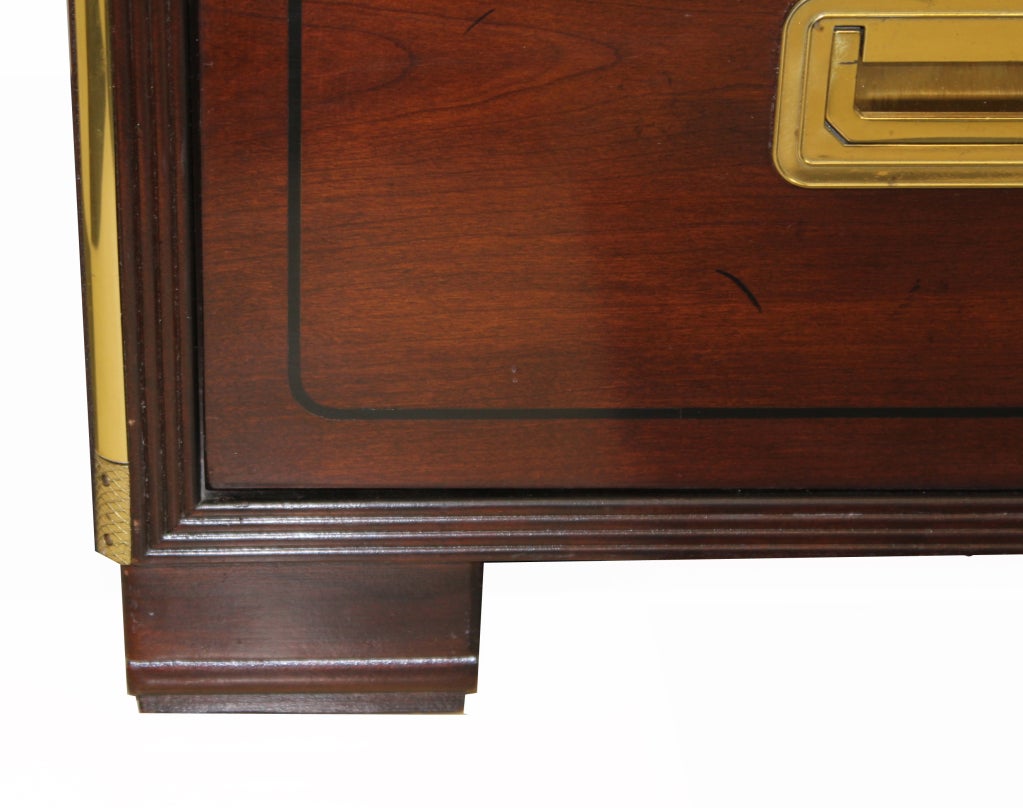 Mahogany Campaign Style Double Chest or Dresser by Baker 1