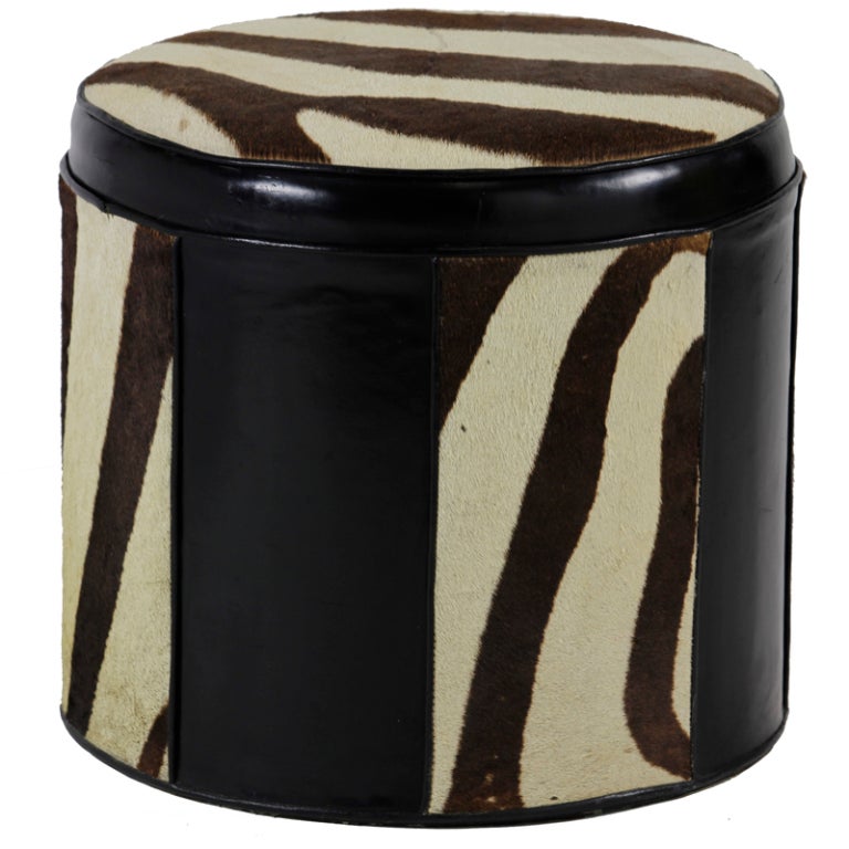 zebra foot stool