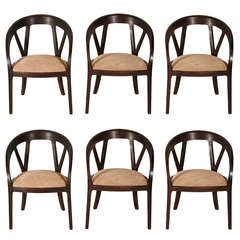 Set of Six Ward Bennett Dining Chairs