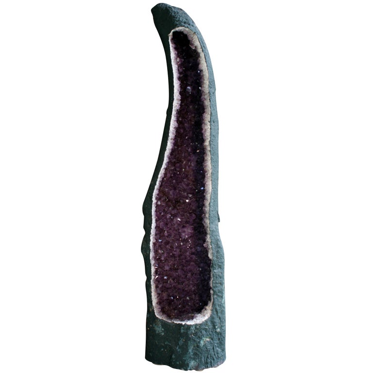 Massive 5'3" Natural Purple Amethyst Crystal Geode For Sale
