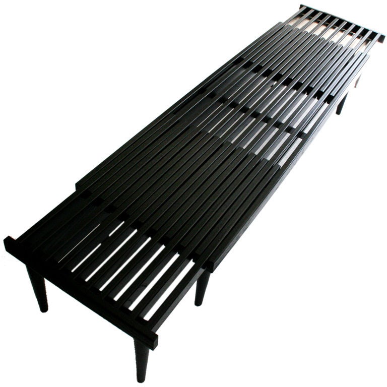 Expandable Wood Slat Bench For Sale