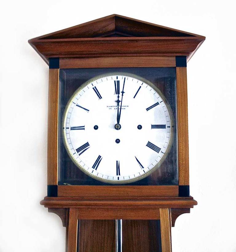 Biedermeier Regulator Lantern Clock In Excellent Condition For Sale In Chicago, IL