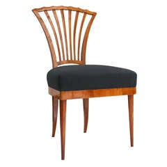 Antique Fan Back Biedermeier Side Chair