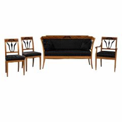 Fine Biedermeier suite of seating furniture