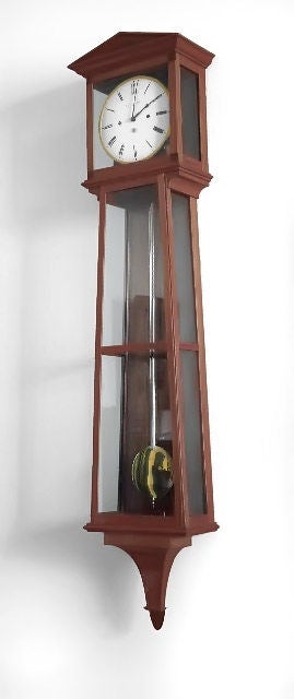 ‘Laterndluhr’ Regulator Lantern Clock
First quarter of the 19th century signed ‘Martin Huber in Eperies’
Case: cherry wood veneer
Dial: enamel
Movement: Graham escapement
Viennese grande sonnerie on wire gongs (springdriven), duration of two