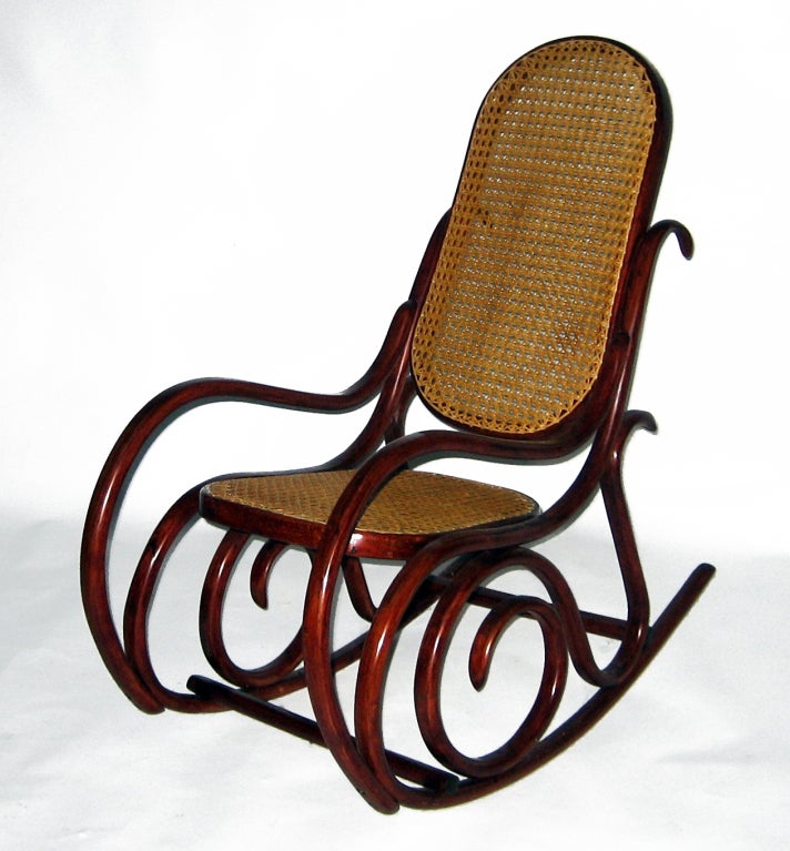 Mahogany stained beechwood with Thonet label